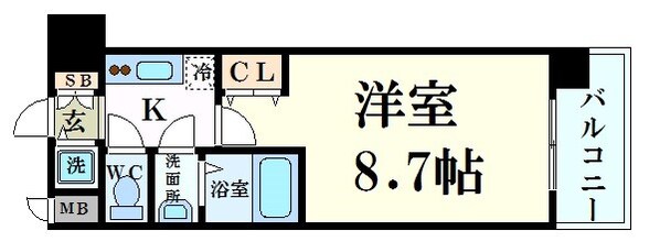 エスライズ新神戸Ⅱの物件間取画像